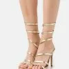 Even&Odd Damen Riemensandalette - Gold
