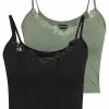 Even&Odd Damen 2 PACK - Top - Green/black -Even Und Odd Verkäufe c7c7878fb7934361a1b846b2d027b493