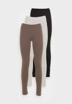 Even&Odd Damen 3 Pack - Leggings - Hosen - Black/brown/beige -Even Und Odd Verkäufe c7cab56f7d7c4b92931b56b070557fd6