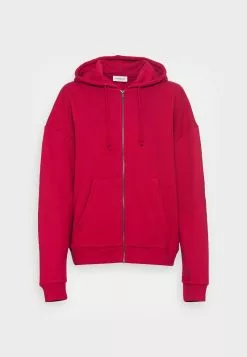 Even&Odd Damen OVERSIZED HOODED ZIP JACKET - Sweatjacke - Red -Even Und Odd Verkäufe c90e1f1f873045d1bea80b8fb1d46536