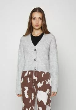 Even&Odd Damen Strickjacke - Mottled Light Grey