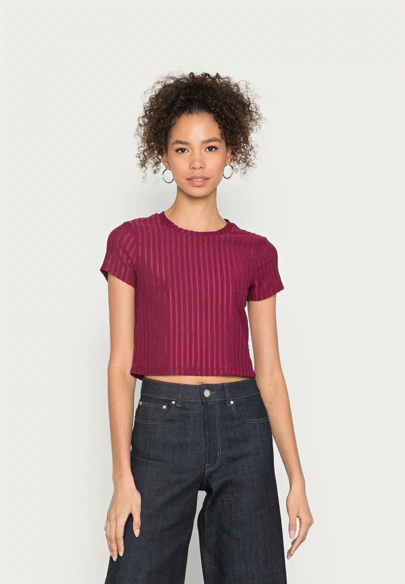 Even&Odd Damen T-Shirt Basic - Purple 3 Even&Odd Damen T-Shirt Basic - Purple
