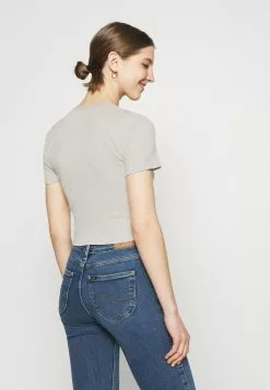 Even&Odd Damen T-Shirt Print - Light Grey -Even Und Odd Verkäufe cd4b36cd6d8d4906a7cece97e33f4a13