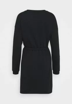 Even&Odd Damen Sweat Mini Drawstring Waist Dress - Freizeitkleid - Black -Even Und Odd Verkäufe d1167ac499914a40af0e76325d0ce7b1