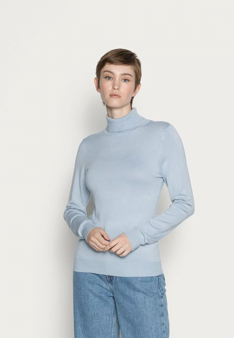 Even&Odd Damen BASIC TURTLE NECK JUMPER - Strickpullover - Light Blue 3 Even&Odd Damen BASIC TURTLE NECK JUMPER - Strickpullover - Light Blue