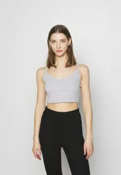 Even&Odd Damen STRAPPY LETTUCE CROP 3 PACK - Top - Black/white/grey -Even Und Odd Verkäufe d1eb9dfbe7ef4753888eec1cae96daf4