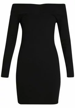 Even&Odd Damen BASIC - OFF-SHOULDER MINI LONG SLEEVES DRESS - Etuikleid - Black -Even Und Odd Verkäufe d27d7ed4551944c9befacf1eb5758665