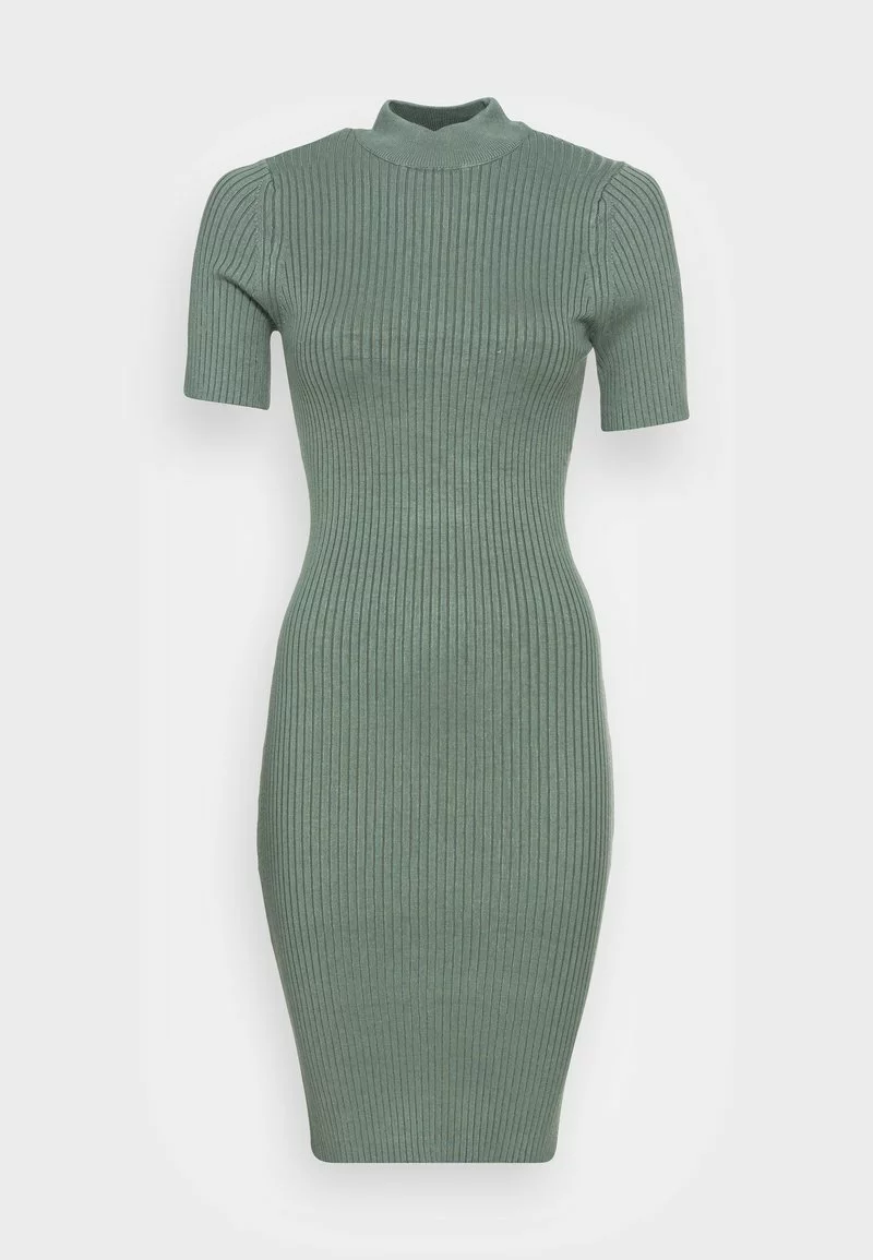 Even&Odd Damen PERKIN NECK SHORT SLEEVE DRESS - Strickkleid - Olive 6 Even&Odd Damen PERKIN NECK SHORT SLEEVE DRESS - Strickkleid - Olive – Bild 4