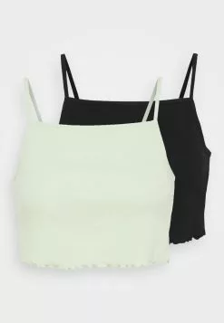 Even&Odd Damen 2 PACK - Top - Black/green -Even Und Odd Verkäufe d78b446f31914bd3be0be457b3b2e19b