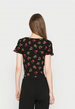 Even&Odd Damen T-Shirt Print - Black -Even Und Odd Verkäufe d87a94c12be540018a5e206a2fc02afa