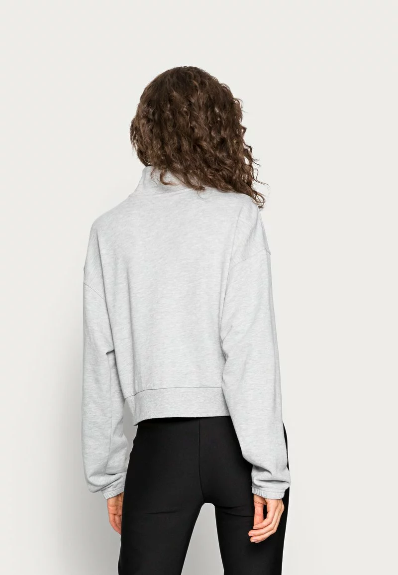 Even&Odd Damen CROPPED WITH HALF ZIP COLLAR - Sweatshirt - Mottled Light Grey 5 Even&Odd Damen CROPPED WITH HALF ZIP COLLAR - Sweatshirt - Mottled Light Grey – Bild 3