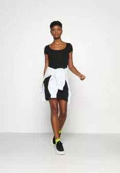 Even&Odd Damen 2 PACK - Jerseykleid - Black/mottled Grey