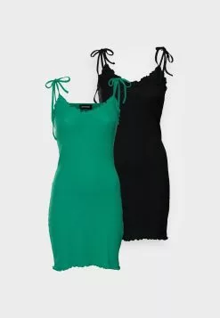 Even&Odd Damen 2 PACK - Freizeitkleid - Black/green -Even Und Odd Verkäufe de3d6d1f512c4a79b34a571536793bf5