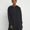 Even&Odd Casual Hooded Sweat Mini Dress - Freizeitkleid - Black | Damen