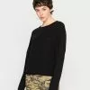 Even&Odd Damen OVERSIZE CROPPED ROLLED EDGE JUMPER - Strickpullover - Black -Even Und Odd Verkäufe e2253c901cb3458c94621e3b026918d7
