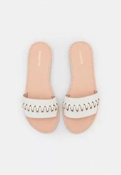 Even&Odd Damen Pantolette Flach - White -Even Und Odd Verkäufe e2715242bd2841f3b94a7db647960bdd