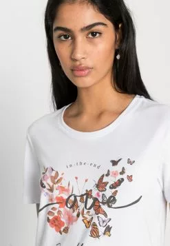 Even&Odd Damen T-Shirt Print - White 11 Even&Odd Damen T-Shirt Print - White -Even Und Odd Verkäufe e2bc31f2ede44890903de3c30815b5c5