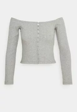 Even&Odd Damen Bluse - Mottled Grey -Even Und Odd Verkäufe e3045f6b7da441269b08432242d41b4a