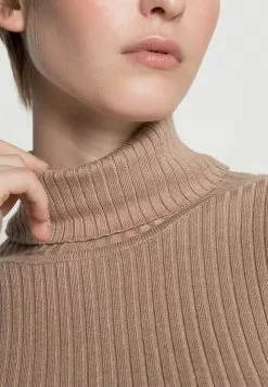 Even&Odd Damen BASIC TURTLE NECK - Strickpullover - Camel -Even Und Odd Verkäufe e45fbd4071024f06bdab14e64906b2eb