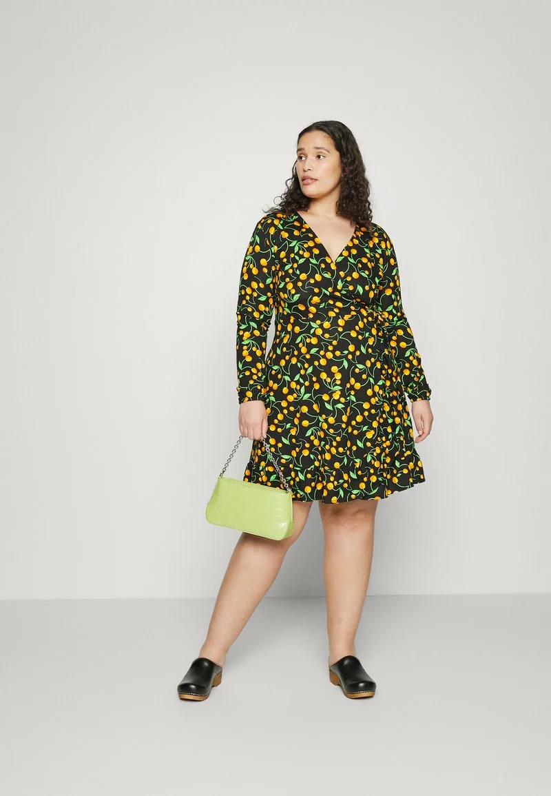 Even&Odd Damen Jerseykleid - Black/orange 4 Even&Odd Damen Jerseykleid - Black/orange – Bild 2