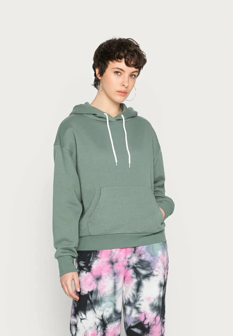Even&Odd Damen OVERSIZED HOODIE CONTRAST CORD - Kapuzenpullover - Dark Green 3 Even&Odd Damen OVERSIZED HOODIE CONTRAST CORD - Kapuzenpullover - Dark Green