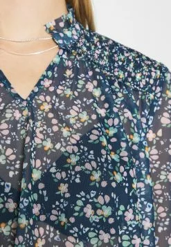 Even&Odd Damen PRINTED BLOUSE - Bluse - Blue -Even Und Odd Verkäufe e65971aea42e44c09cbf464bd13a690d