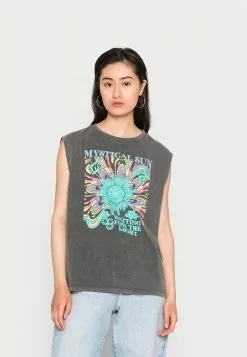 Even&Odd T-Shirt Print - Black | Damen