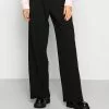 Even&Odd Damen Basic Wide Leg Trousers - Stoffhose - Black -Even Und Odd Verkäufe e83a9c8208e3452ba0e7a90888125fe2