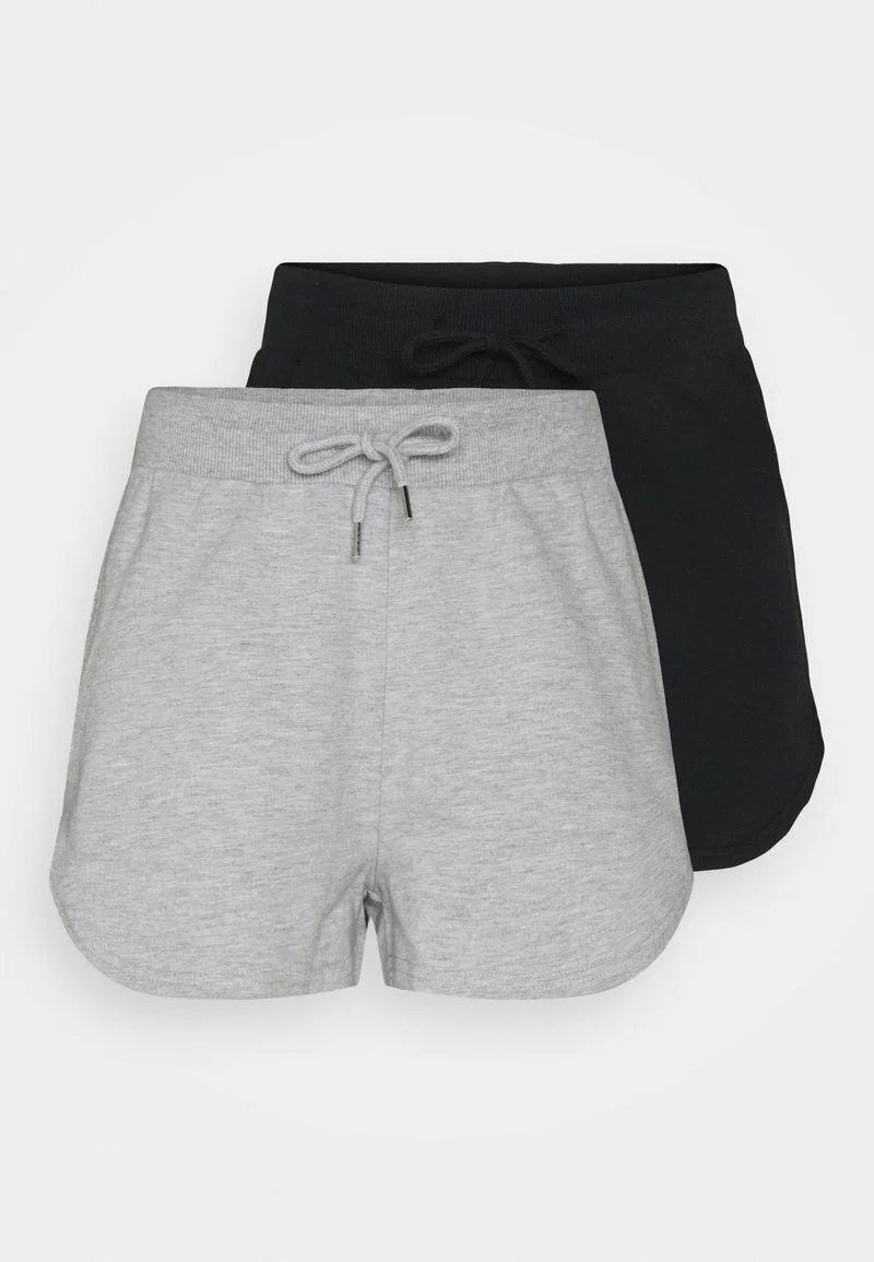 Even&Odd Damen 2 Pack - Shorts - Black/mottled Light Grey 3 Even&Odd Damen 2 Pack - Shorts - Black/mottled Light Grey