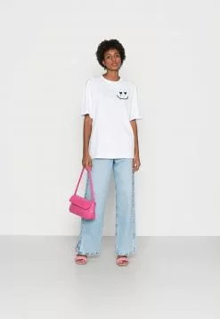 Even&Odd Damen LIZ KEEP SMILING DIASY BACK PRINT TEE - T-Shirt Print - White -Even Und Odd Verkäufe ec62a4586ba948468303665427844688