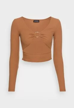 Even&Odd Damen Langarmshirt - Brown -Even Und Odd Verkäufe ed53cc82118147a381b51980284961bd