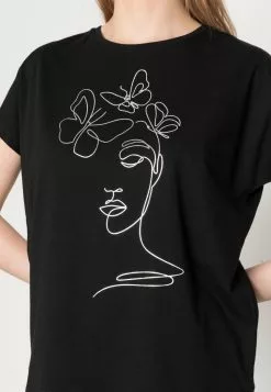 Even&Odd Damen T-Shirt Print - Black 11 Even&Odd Damen T-Shirt Print - Black -Even Und Odd Verkäufe ee629d221f664691875201a892dc2ce2