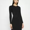 Even&Odd Damen Knit Mini Wide Rib Basic Dress - Etuikleid - Black -Even Und Odd Verkäufe f38f587aaa1f4eacb553723f0a79e2c7