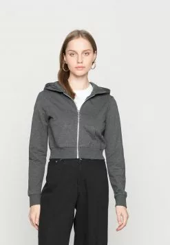 Even&Odd Damen Sweatjacke - Mottled Dark Grey