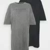 Even&Odd 2 PACK - Freizeitkleid - Black/grey | Damen -Even Und Odd Verkäufe f59f31c228964e97bb4378ed32856ab3