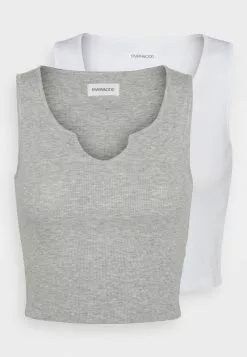 Even&Odd Damen 2 PACK - Top - Light Grey/white -Even Und Odd Verkäufe f74bdbf796b24d4ba3a80982a16cf739