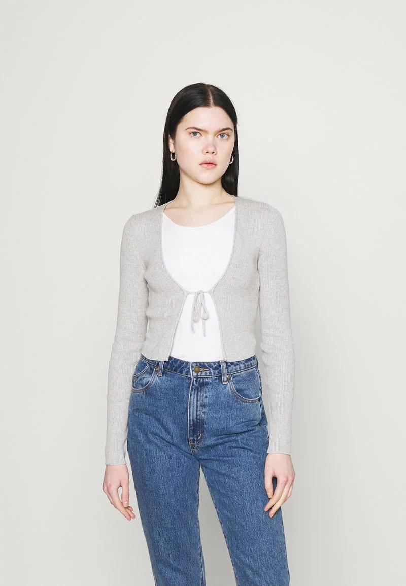 Even&Odd Damen Strickjacke - Mottled Light Grey 3 Even&Odd Damen Strickjacke - Mottled Light Grey