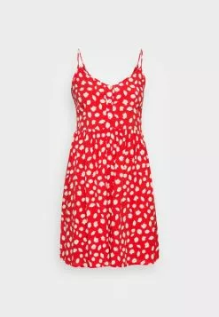 Even&Odd Damen Freizeitkleid - White/red -Even Und Odd Verkäufe f9ad60e742e44ad78104acc56840151d