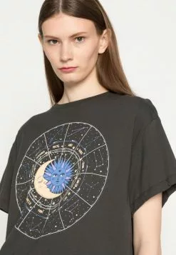 Even&Odd Damen T-Shirt Print - Anthracite -Even Und Odd Verkäufe fb028b85f3bc469bb4d01add268cf766