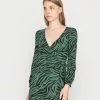 Even&Odd Damen Jerseykleid - Black/green