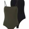 Even&Odd Damen 2 PACK - Top - Black/khaki -Even Und Odd Verkäufe fd8914c7c4fe483ba10d649bd8b96385