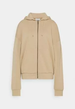 Even&Odd Damen OVERSIZED HOODED ZIP JACKET - Sweatjacke - Mottled Beige