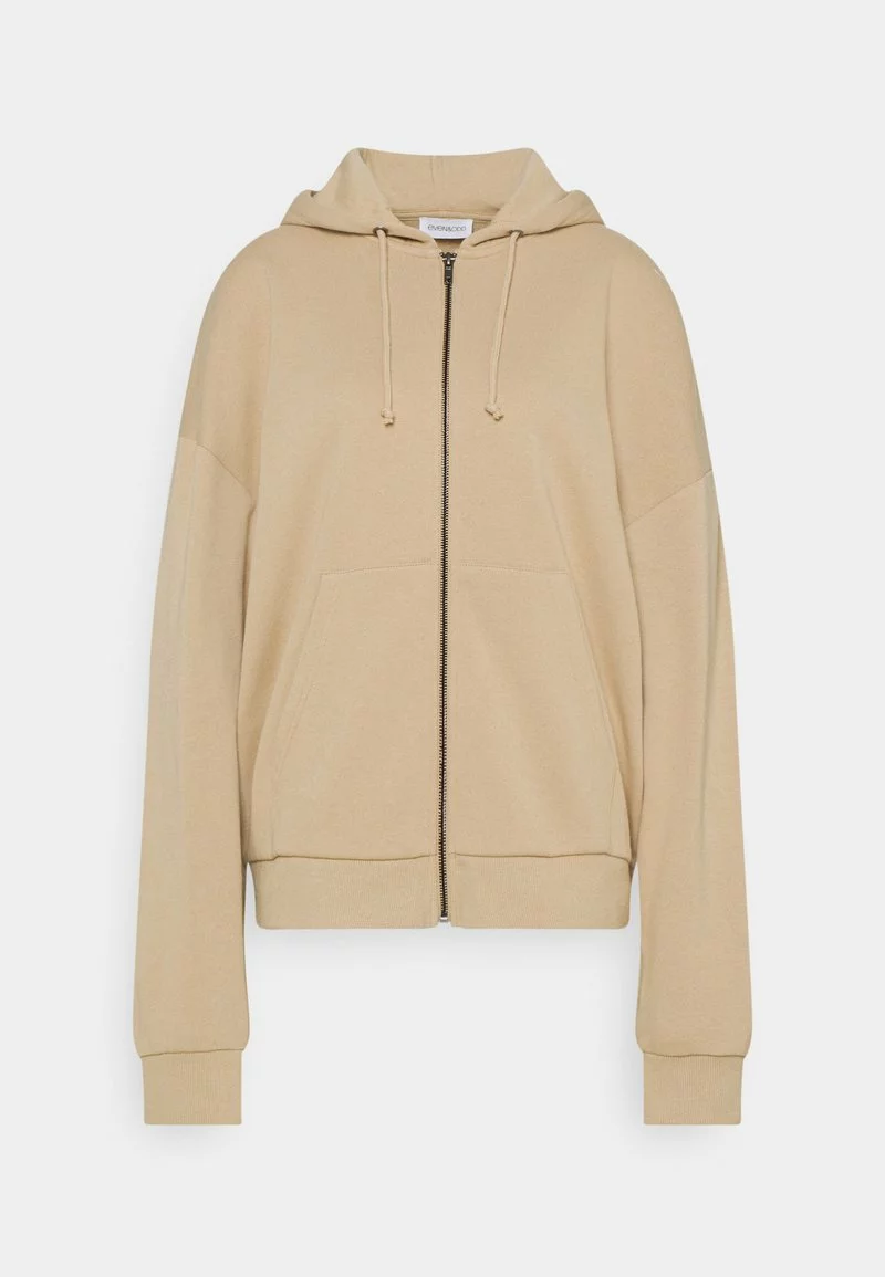 Even&Odd Damen OVERSIZED HOODED ZIP JACKET - Sweatjacke - Mottled Beige 3 Even&Odd Damen OVERSIZED HOODED ZIP JACKET - Sweatjacke - Mottled Beige